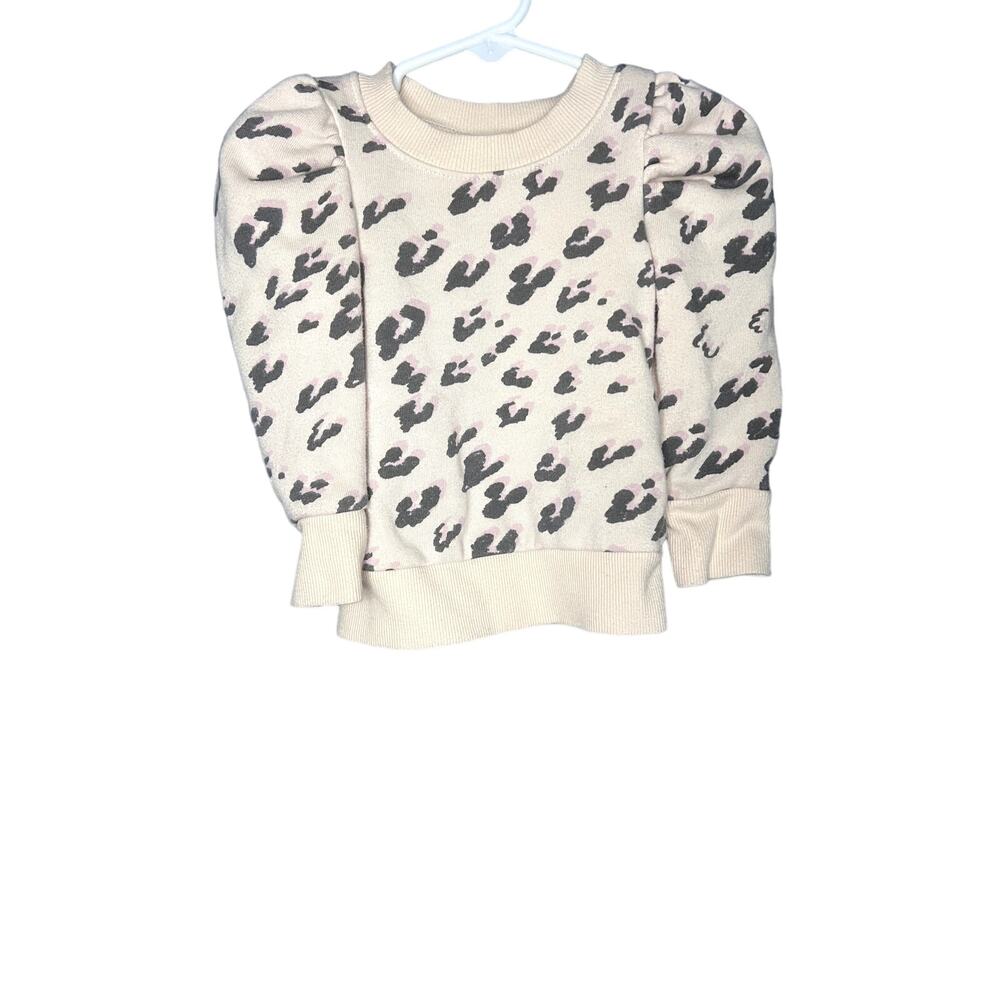 Grayson Mini Ruffle Sleeve Cheetah Print Sweater Infants Size 18M Girly Preppy